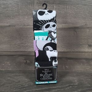 Nightmare Before Christmas 6 Pair Casual Crew Socks Shoe Size 8-12 New